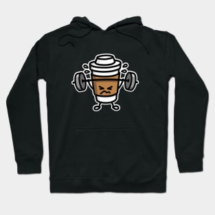 Strong coffee - lift workout cartoon gym fitness Hoodie